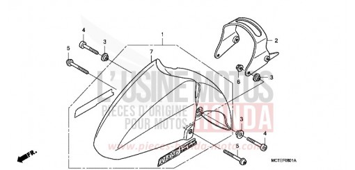 FRONT FENDER (FJS600D7/FJS600A) FJS600A7 de 2007